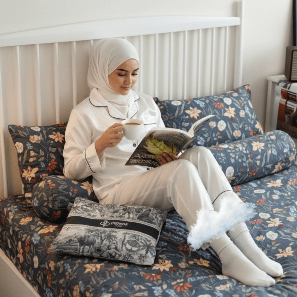 (Lab Tested by SIRIM) CADAR 100% COTTON Dhowha Pure - King | Queen | Super Single - Getah Keliling - dhowha